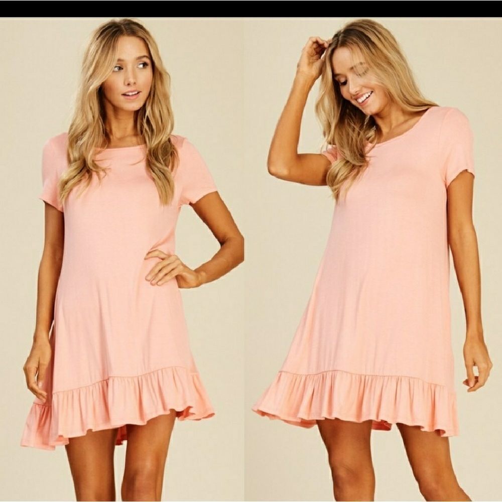 PEACH colored flirty dress